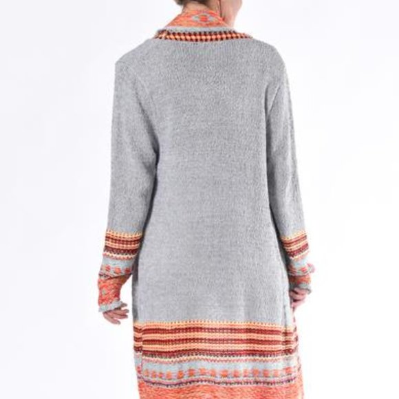 Native Cardigan - Pockets & Fringes - Blue - Picture 2 of 2